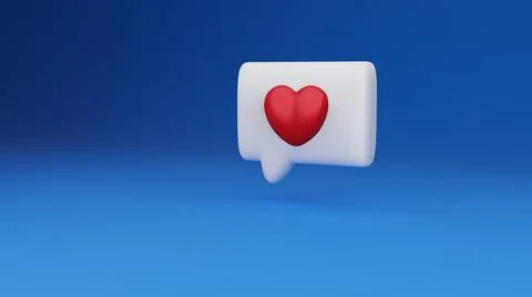 Love notification popup Illustrazione stock