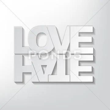 Love or hate concept Stock Illustration