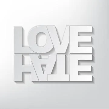 Love or hate concept Stock-Illustration