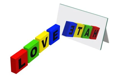 Love or Hate Stock Illustration