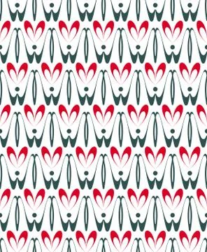 Love ornamental geometric seamless pattern. Hand drawn graphic design, nature Stock-Illustration