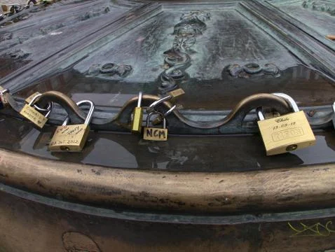 Love Pad Locks Stock Photos