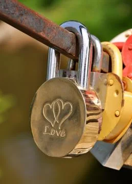"Love" Padlock Stock Photos