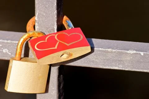 Love Padlocks Left Stock Photos