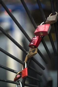 Love padlocks Stock Photos