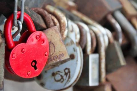 Love padlocks Stock Photos