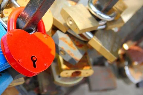 Love padlocks Stock-Fotos