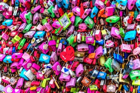 Love padlocks Stock Photos