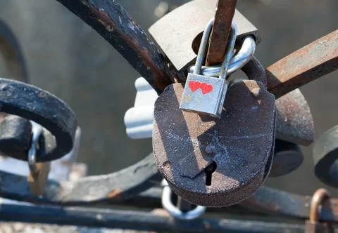 Love padlocks Stock Photos