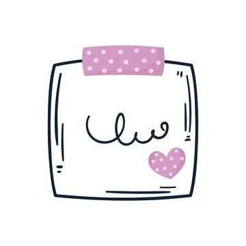 Love paper note Stock Illustration