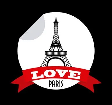 Love in paris design, vector illustration eps10 graphic 스톡 일러스트