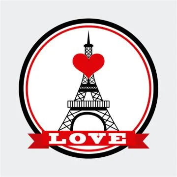 Love in paris design, vector illustration eps10 graphic 스톡 일러스트