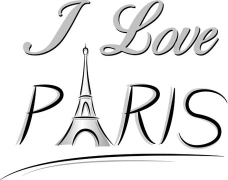 Love paris Stock-Illustration