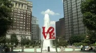 Love Park Philadelphia 2 Stock Footage