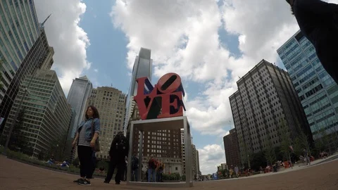 Love Park Timelapse Stock Footage 91213488
