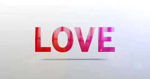 Love. Particle Logo. Text Animation Stock Footage 135079261