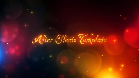 Love Particles Titles After Effects stock