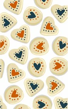 Love pattern and dot on the circle Stock Illustration