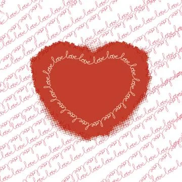 Love pattern with heart. EPS 10 Ilustración de archivo