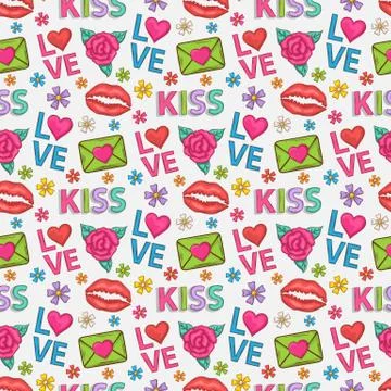 Love pattern Stock Illustration