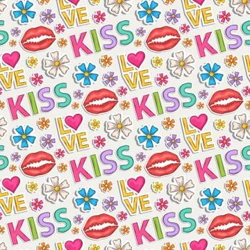 Love pattern Stock Illustration