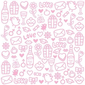 Love pattern Stock Illustration