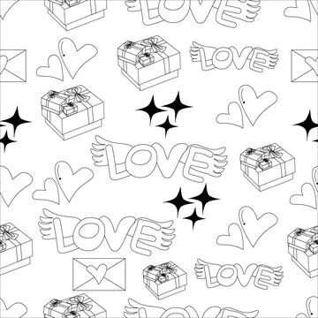 Love pattern Stock Illustration
