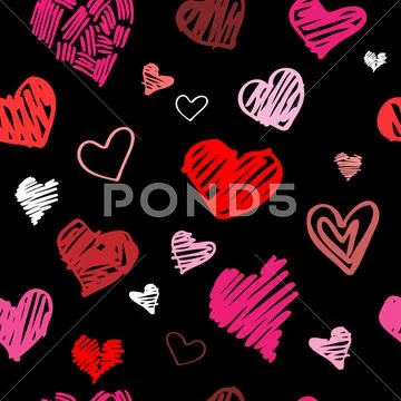 Love pattern vector background Stock Illustration