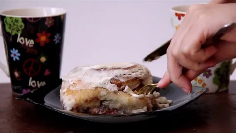 Love, peace, cinnamon rolls Stock Footage 77862454
