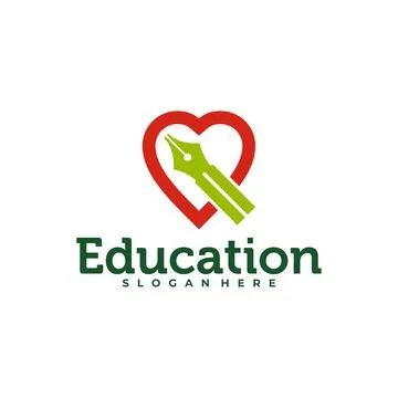 Love Pencil logo vector template, Creative Pencil design concepts illustrat.. Stock Illustration