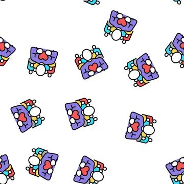 Love people value vector seamless pattern Illustrazione stock