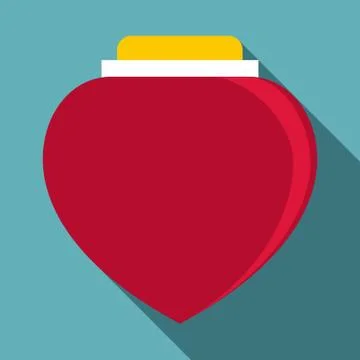 Love perfume icon, flat style Ilustração Stock