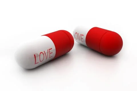 Love pill. Stock Illustration