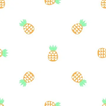 Love pineapple pattern seamless vector Stock Illustration