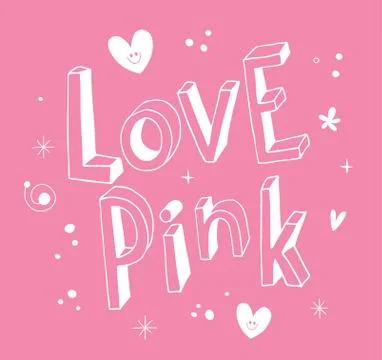 Love pink Stock Illustration