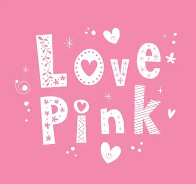 Love pink Stock Illustration