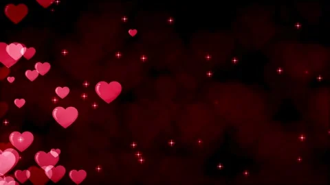 Love Pink Patterns background in pink and dark colors with hearts on seamless Stock Footage 336563193