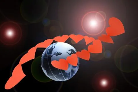 Love planet Stock Illustration