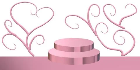 Love podium background Stock Illustration