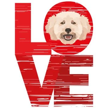 Love Poodle. Stock-Illustration