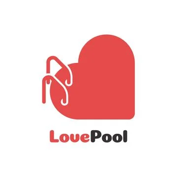Love Pool Logo Stock Illustration