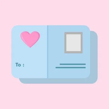Love Postcard Greeting Vector Illustration Graphic Stock Illustration