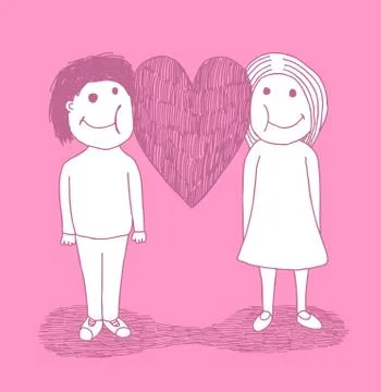 Love postcard Ilustración de archivo