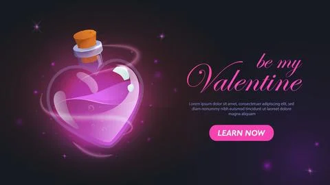 Love potion banner vector Stock Illustration