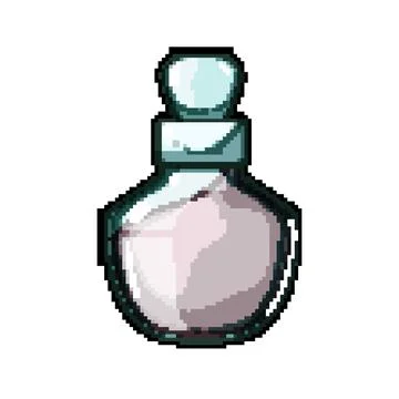 Love potion bottle pixel art vector illustration Stock Illustration