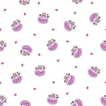 Love potion. Seamless pattern. Stock Illustration