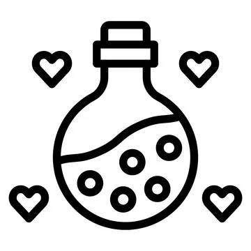 Love Potion Vector Icon Design Illustration Stock Illustration
