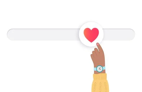 Love progress bar Stock Illustration