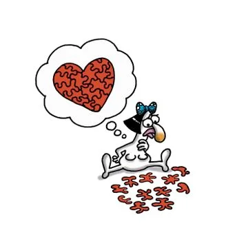 Love Puzzle Stock Illustration