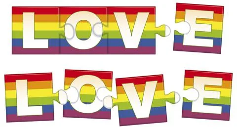 Love Puzzle Stock Illustration